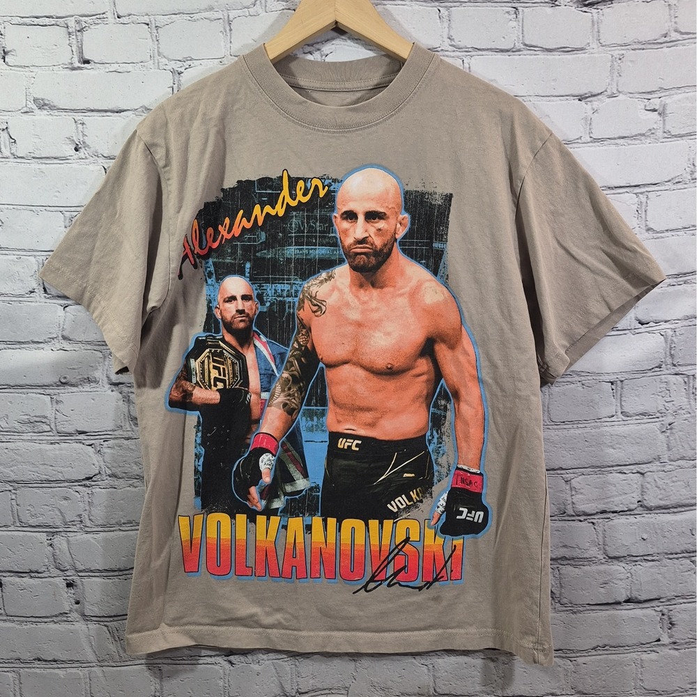 UFC Alexander Volkanovski Grey Short Sleeve Shirt Mens Small - Spot